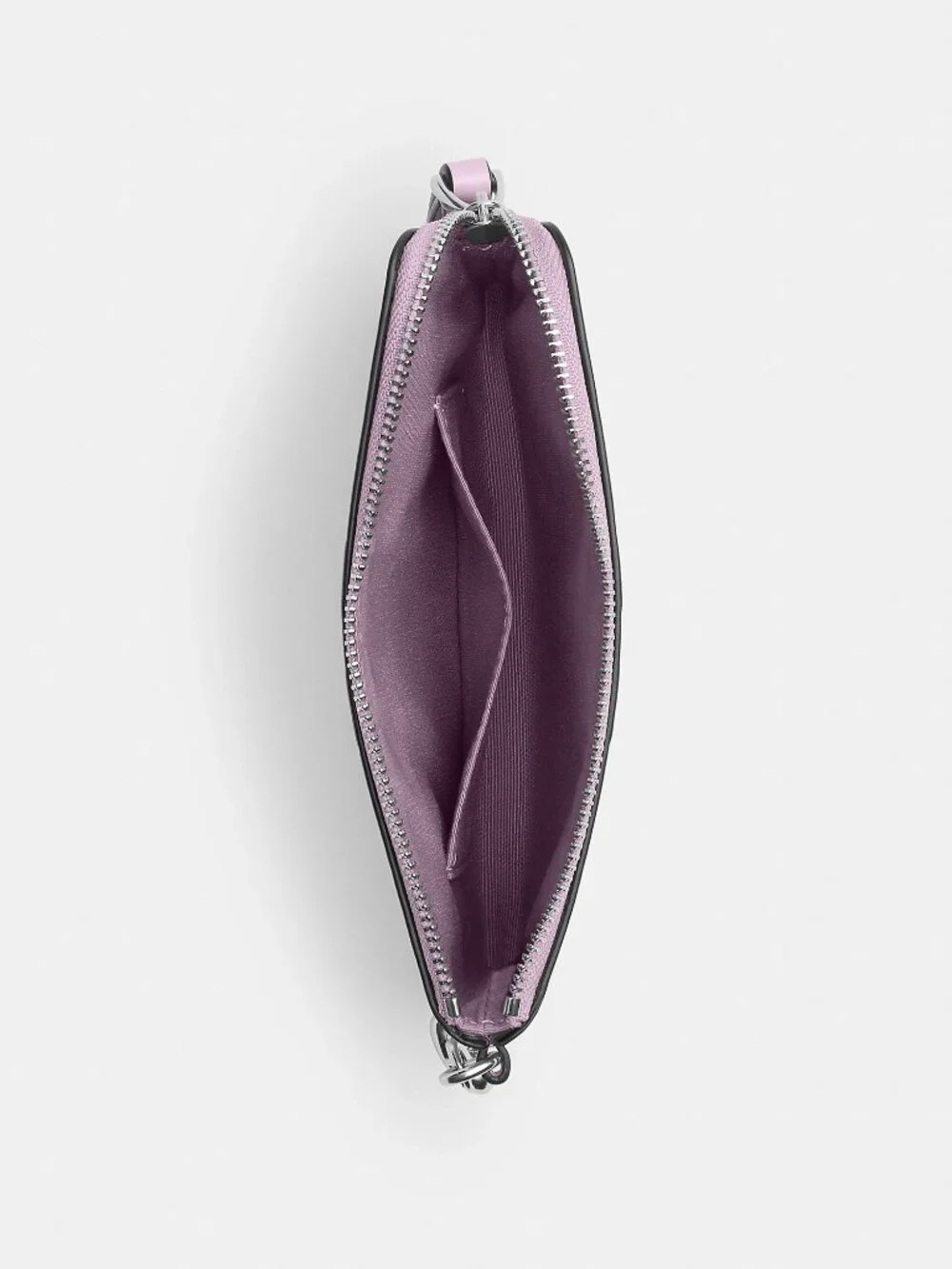 Coach  Corner Zip Wristlet In Signature Leather With Heart Charm - Picture 3 of 3